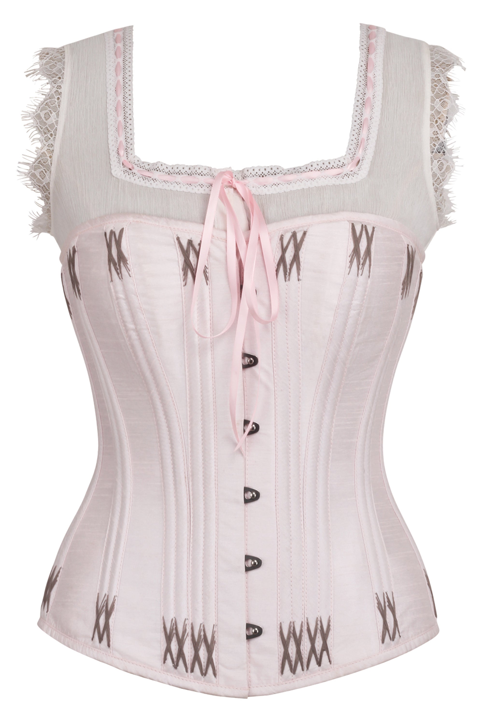 Overbust Corset with Leatherette Hip Panels, 89,00 €