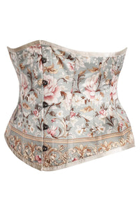 Rose Garden Brocade Underbust Corset – Vintage Floral Elegance