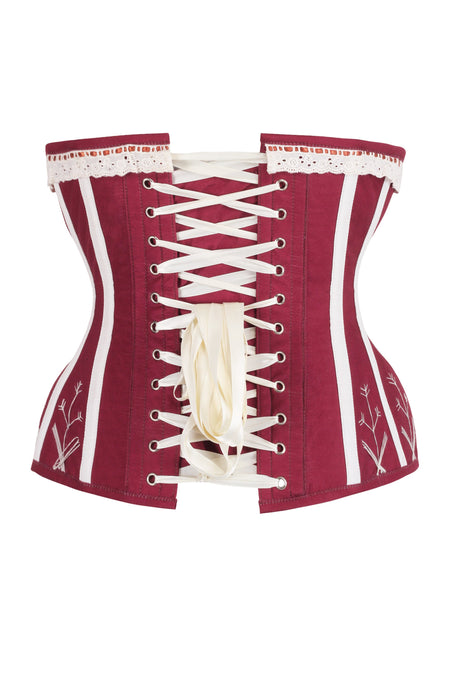 Historic Underbust Floral Print Corset with Flossing