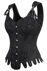 Black Couture Corset with Shoulder Straps