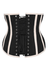 Black and Beige Single Layer Underbust Corset