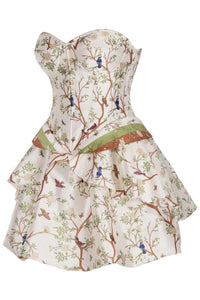 Garden Song Corset Dress with Layered Skirt