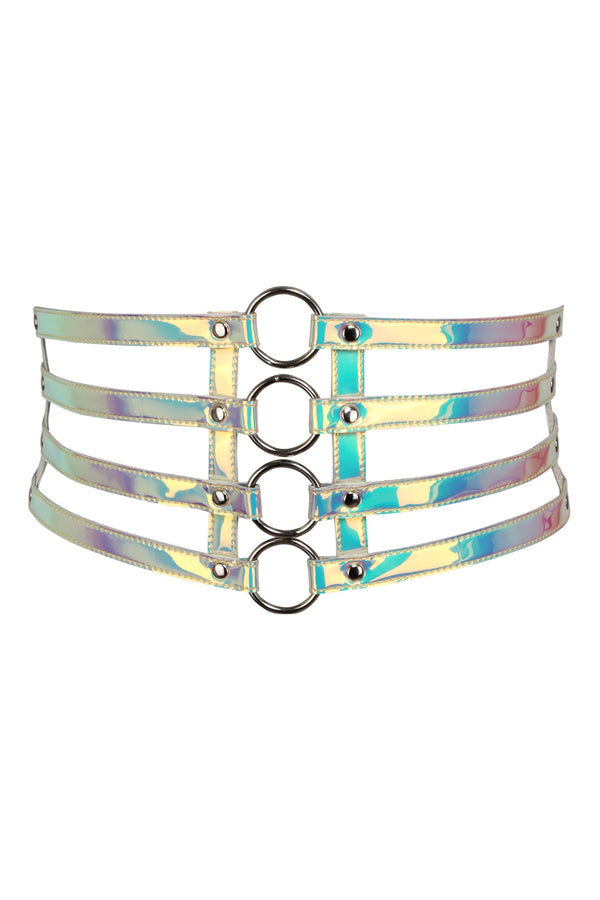 rainbow corset belt