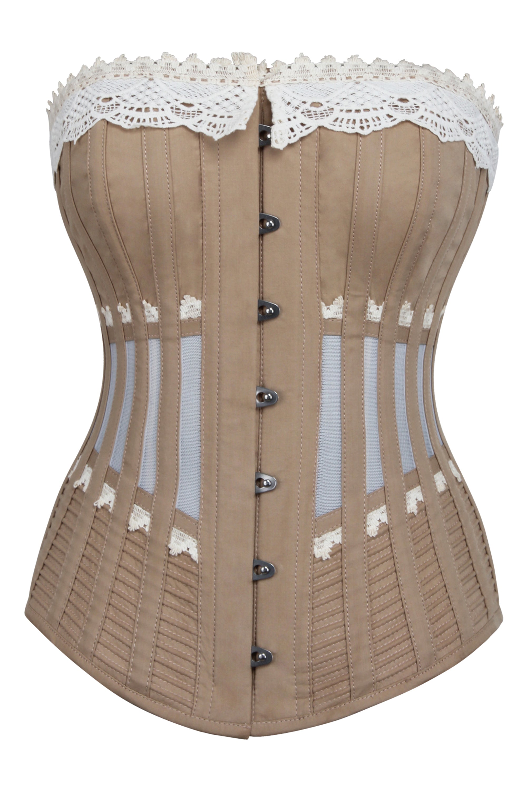 Authentic steel boned underbust corset from hand dyed real leather
