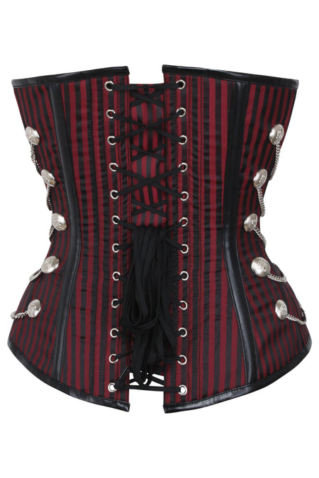 Black Faux Leather Corset Inspired Underbust Harness