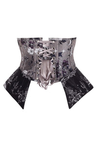 Moonlit Garden Underbust Corset with Gothic Peplum Panels