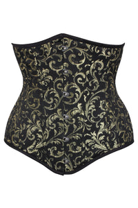 Beautiful Gold Waist Training Underbust Corset- Longline