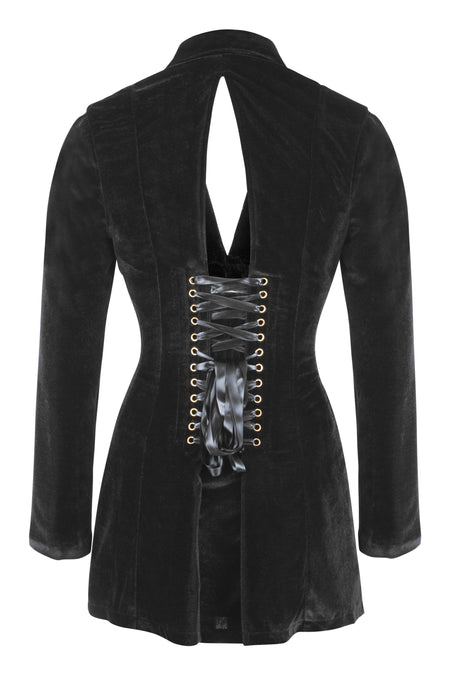 Black Velvet Corseted Jacket