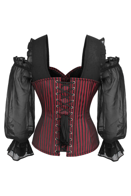Caudatus Sexy Black And Red Red And Black Corset And Bustiers Stripe  Underbust Corset Bustier Basque Red And Black Corset Korsett For Women Sexy  Lingerie From Tubi07, $5.42