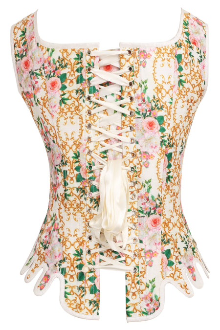 Floral Print Historically Inspired Overbust Corset