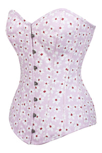 Corset Story FTS241 Lilac Ditsy Floral Longline Overbust Corset
