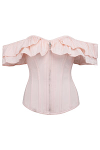 Corset Story SC-041 Marigold Prairie Pink Cotton Corset Top with Frill Sleeves