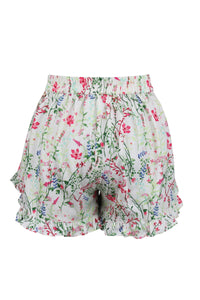 Corset Story SC-107 Daisy Meadow Viscose Shorts With Frill Edge and Self Tie Belt