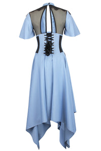 Corset Story SDS017 Baby Blue Corset Dress with Lace Trim