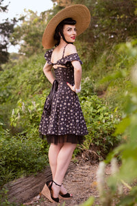 Corset Story SDS031 Bardot Americana Daisy Print Corset Dress