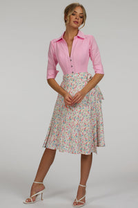 Corset Story SST023 Pink Cotton Corset Shirt