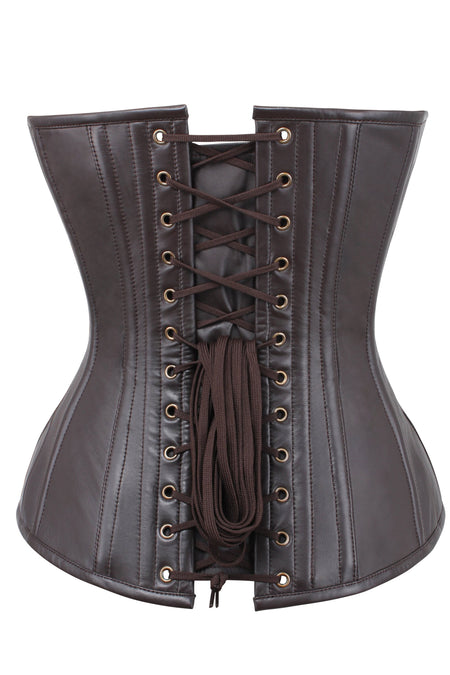 Faux Leather Spiked Corset  Gothic fashion victorian, Underbust corset,  Corset