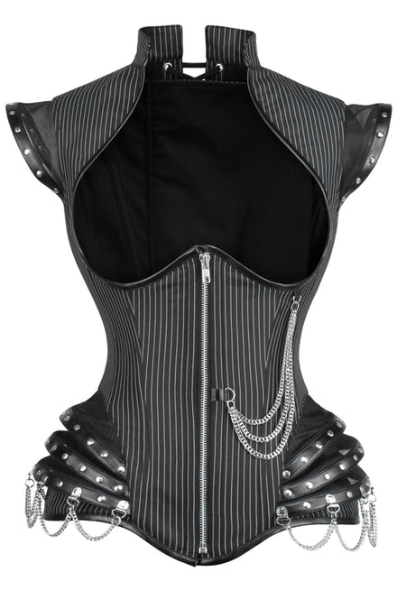 New UnderBust Steampunk corset Striped corset pirate steampunk corset from  The Altered City