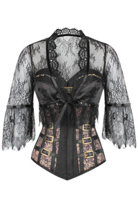 Corset Story WTS832 Steampunk Buckled Corset with separate Lace Bolero