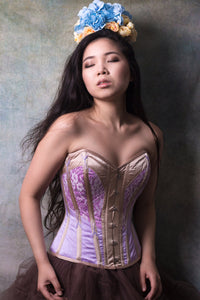 Corset Story WTS926 Lilac and Champagne Overbust Corset